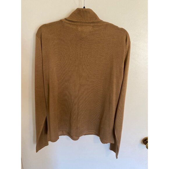 Herman Geist Turtleneck Sweater, size XL Silk Camel Tan Nice - Picture 9 of 12